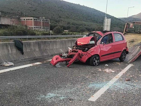 Σοβαρό τροχαίο με δύο τραυματίες στην Ιόνια Οδό