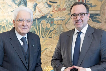 Συνάντηση του Προέδρου της Ιταλικής Δημοκρατίας με τον πρόεδρο του Ομίλου Antenna