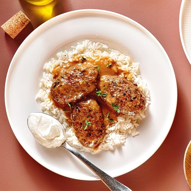 Αφράτοι κεφτέδες με λεμονάτη σάλτσα μουστάρδας