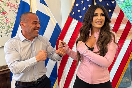 Το sparing του Μιχάλη Ζαμπίδη με την Κίμπερλι Γκίλφοϊλ