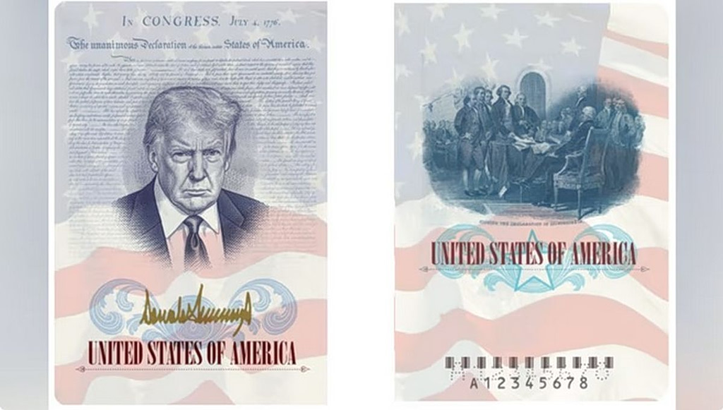 Η μορφή του Τραμπ στο διαβατήριο των ΗΠΑ