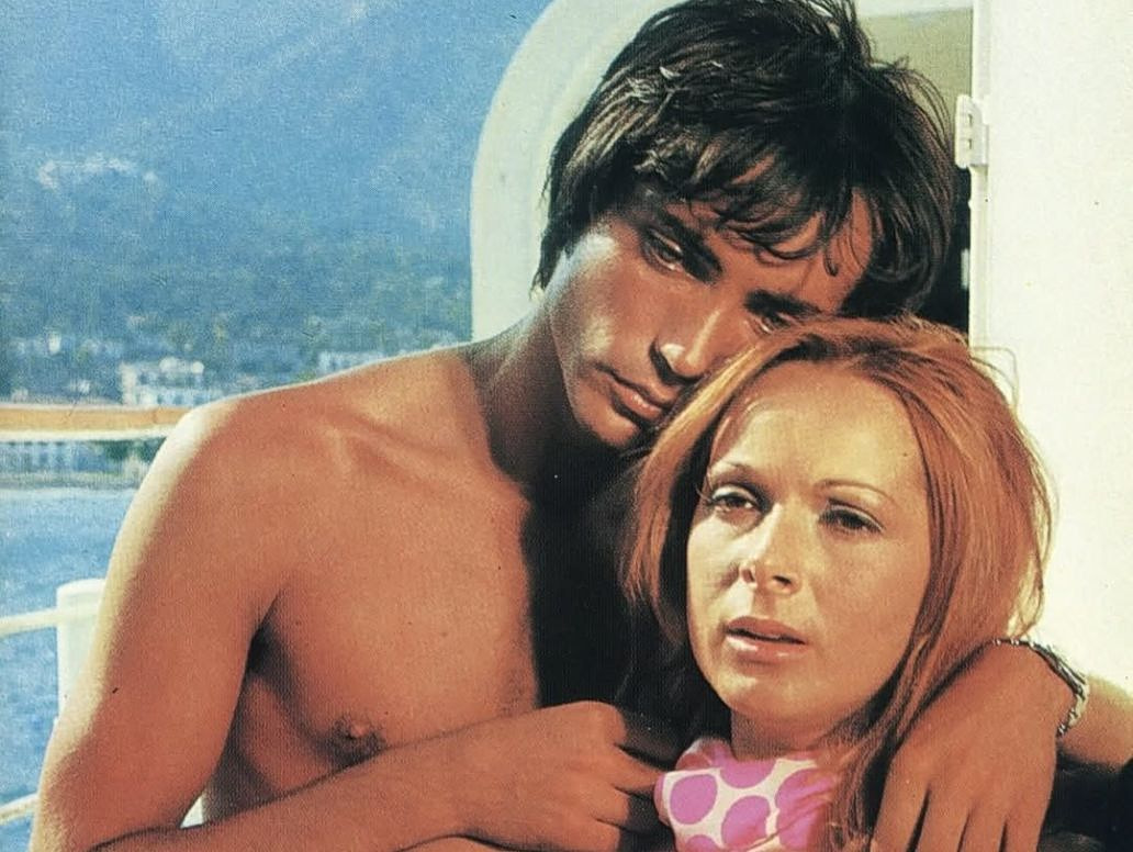 Η Άννα Φόνσου και ο Udo Kier στην ταινία του Όμηρου Ευστρατιάδη «Πρόκληση» το 1971
