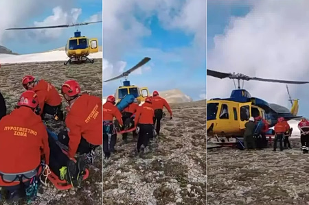 Όλυμπος: Μεγάλη επιχείρηση της Πυροσβεστικής για τη διάσωση 59χρονου Τσέχου
