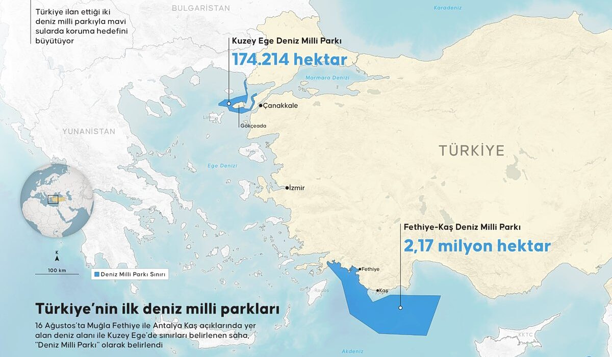 Ο τουρκικός χάρτης-«πρόκληση» στο Anadolu - Τα θαλάσσια πάρκα σε Καστελλόριζο και Βόρειο Αιγαίο